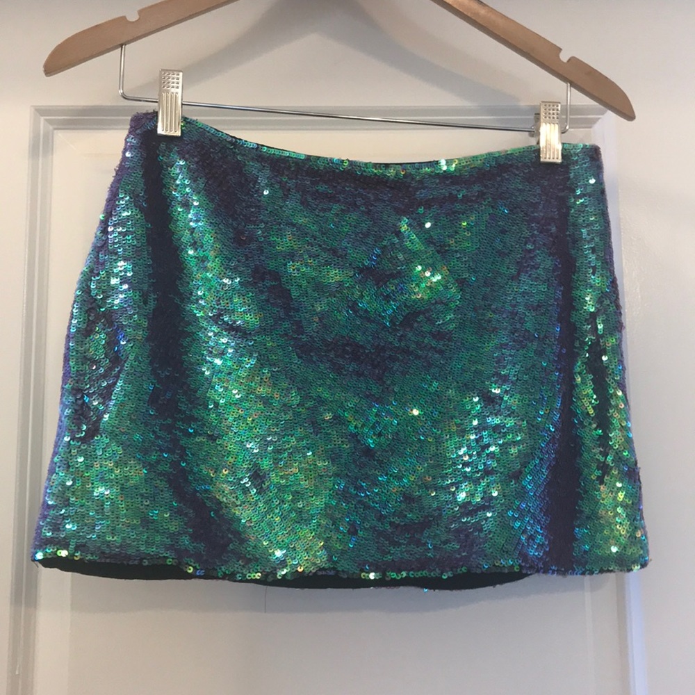Armani Exchange Sequin Mermaid Mini-Skirt